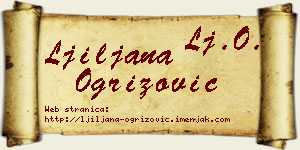 Ljiljana Ogrizović vizit kartica
